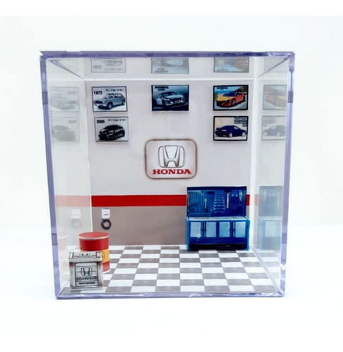Diorama Cubo Para Miniaturas Na Escala 1/64 - Gr Honda