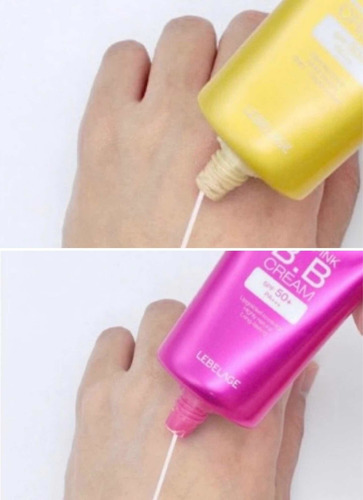 Cremas Base De Maquillaje Coreana_ Bb Cream_ Rosa & Oro_2pz