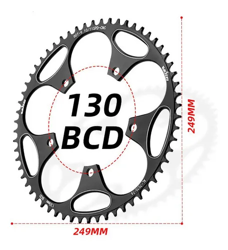 Platos Bicicletas 130bcd 50t Monoplato Redondo 5 Tornillos