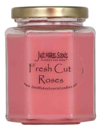 Vela De Soya Mezclada Con Rosas Frescas De Corte De Corte Po