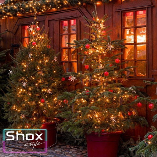 Imagen 7 de 10 de Guirnalda Solar Luces Led Exterior 10 Metros Lineal Shox