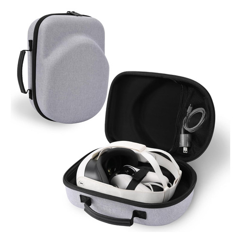 Estuche Rigido Para Auriculares Meta Quest 3, Gris