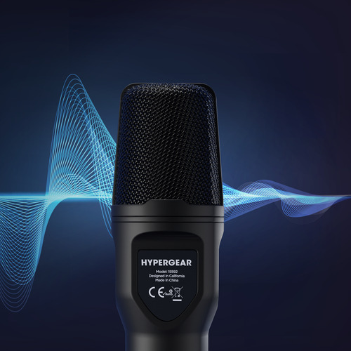 Microfono Wired Tripode Negro Hypergear Negro