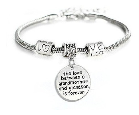 El Amor Entre Una Abuela Y Un Nieto Es Forever Charm Bracele