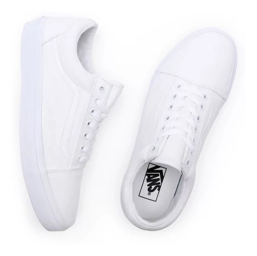 Imagen 5 de 8 de Zapatillas Vans Mod Old Skool Toda Blanca!!! 100% Original!!
