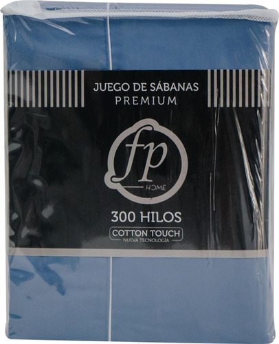 Juego De Sabanas Premium 1 1/2 Plaza Azulino Fp Home