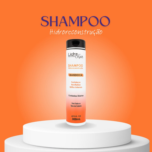 Shampoo Reconstrutor Mandioca Light Hair 300ml Líquido