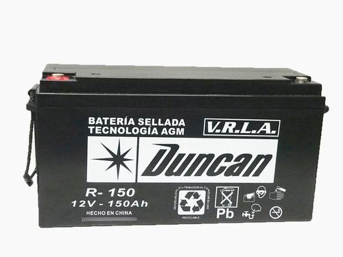 Bateria 12v 150a Agm Duncan Power Bank/ups/solar