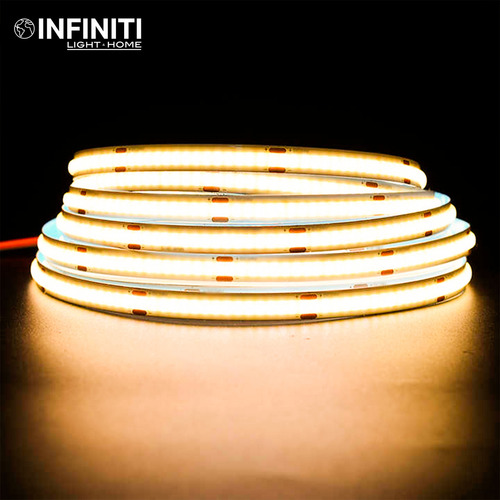 Fita Led Cob 10w/m 320 Leds/m 5m 8mm Alto Brilho Perfil Luz Branco-quente