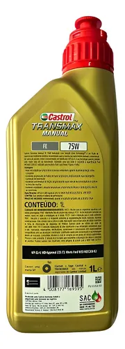 Kit 03 Lts Óleo Câmbio Manual Transmax Castrol 75w Fe Gl-4