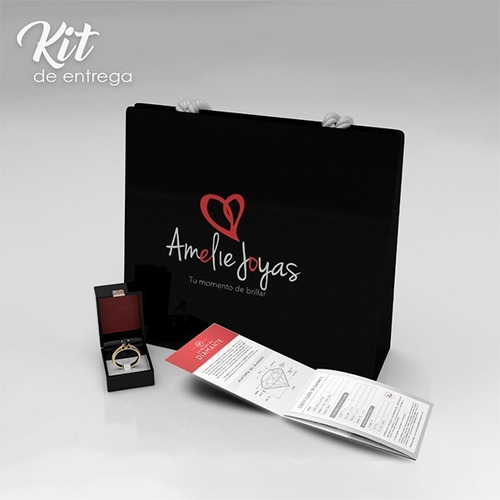 Anillo De Compromiso Pulien Amelie Joyas Diamante Natural