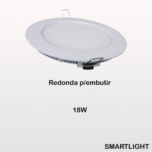 Lámpara Panel Redondo P/empotrar Blanca 18w Smartlight