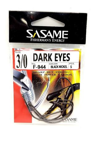 Anzuelos Sasame Dark Eyes F-944 N°3/0 Blister 5 Unidades