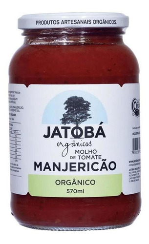 Molho De Tomate Manjericão Orgânico 570ml - Jatobá