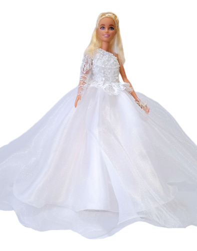 Muñeca Barbie De Novia (vestido Artesanal)