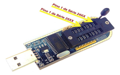 Gravador De Eprom Bios Flash Ch-341a Memorias Com Software