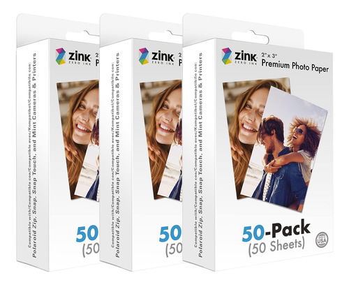 Zink Papel Fotografico Premiun 2x3 Pack 10 Unidades 
