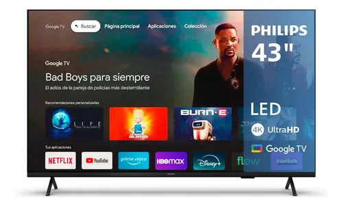 Smart TV LED 4K 43 43PUD7408/77 Google TV Philips
