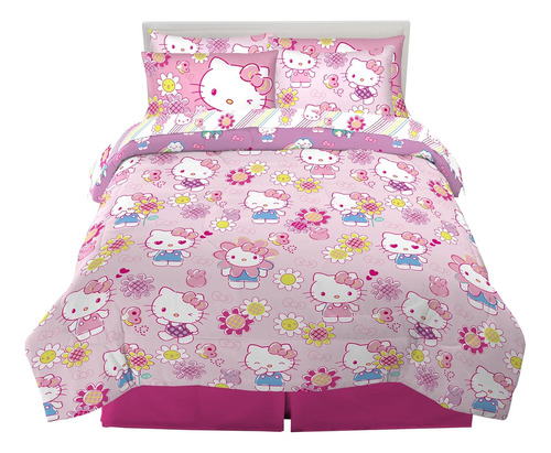 Franco Hello Kitty Kids Bedding Super Soft & Cozy Reveris...