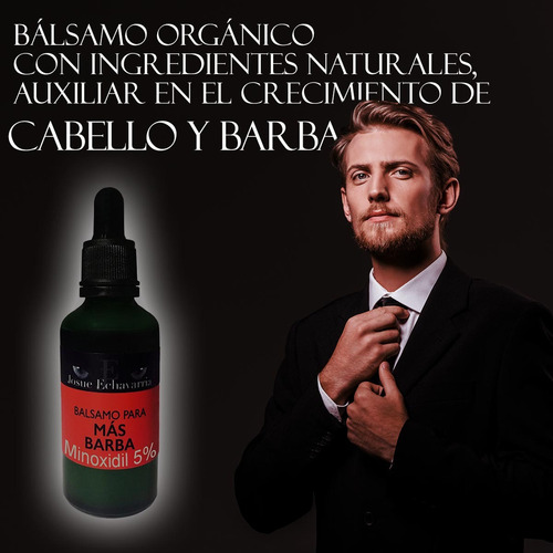 Imagen 6 de 6 de 6 Balsamos Cabello Y Barba Minoxidil 5% Con Bergamota 300ml