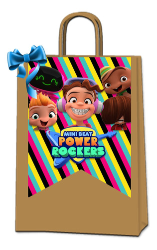 Kit Imprimible Candyba Mini Beat Power Rockers Personalizado