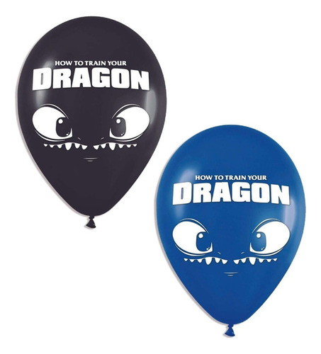 Globos Bombas Estampados X20u Dragon Chimuelo