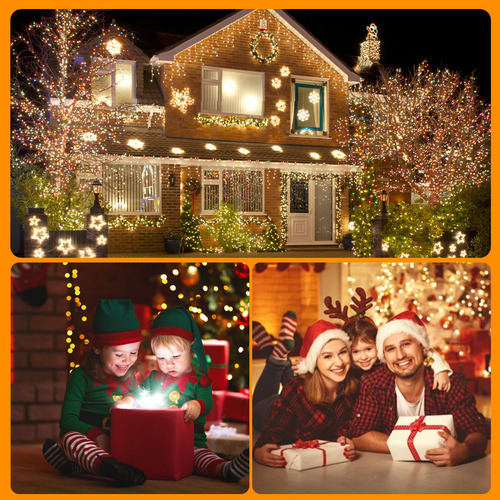 10 Bombillas Recargables Con Colgante De Papá Noel.
