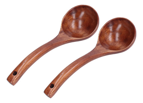 Cuchara De Madera De 8 Cm De Ancho De Boca, 2 Cucharones De