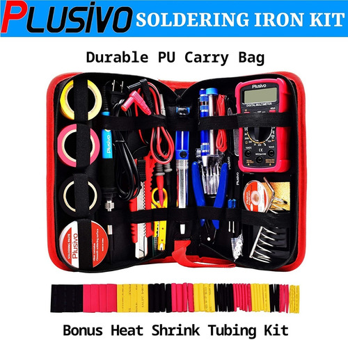 Imagen 4 de 10 de Kit De Herramientas Con Soldador 60w Ajustable Electronica