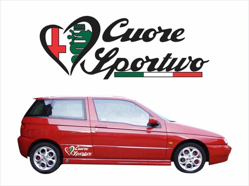 Adesivo Emblema Faixa Alfa Romeo 145 Lateral Imp4 Cor Preto