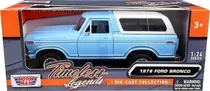 Comprar Camioneta Ford Bronco 1978 Clasica MotorMax 1\u002F24 Color Azul Cielo con Camper
