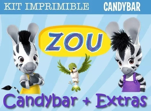 Kit Imprimible Zou La Cebra Disny - Candy Bar
