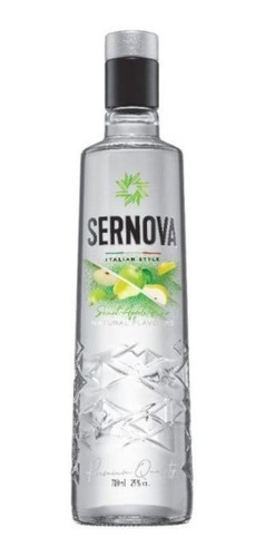 Vodka Sernova Manzana Verde Saborizado 700 Ml X 6 Unidades