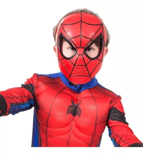 Fantasia Halloween Homem Aranha Com Máscara Pop Curto