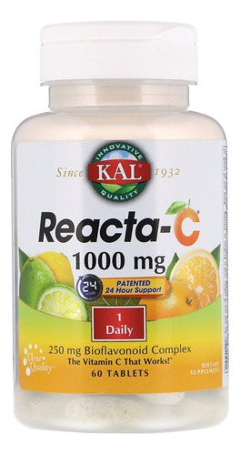 Kal | Reacta-c I 1,000 Mg I 60 Comprimidos I Usa 