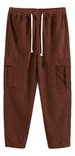 Pantalones Casuales Holgados De Talla Grande De Pana Tipo Tr