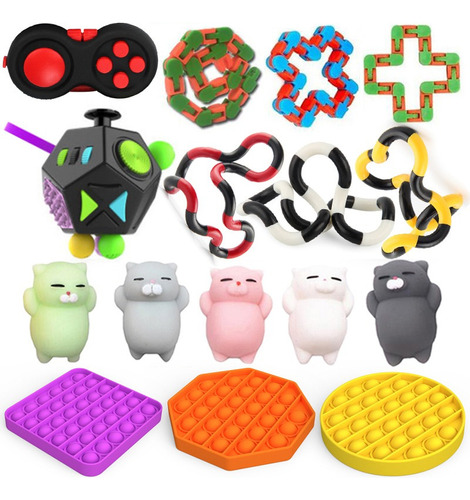 Aa 16pcs Push Pop Iit Burbuja Fidget Alivio De Presión