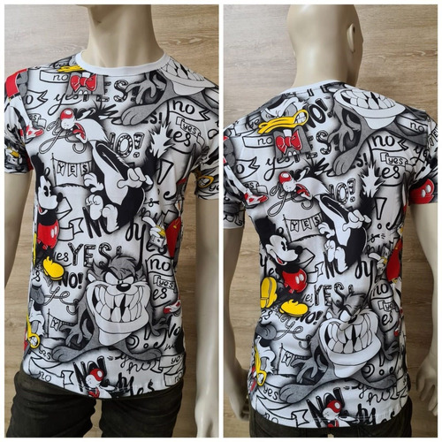 Camiseta De Moda Urbana Caricaturas Clásicas