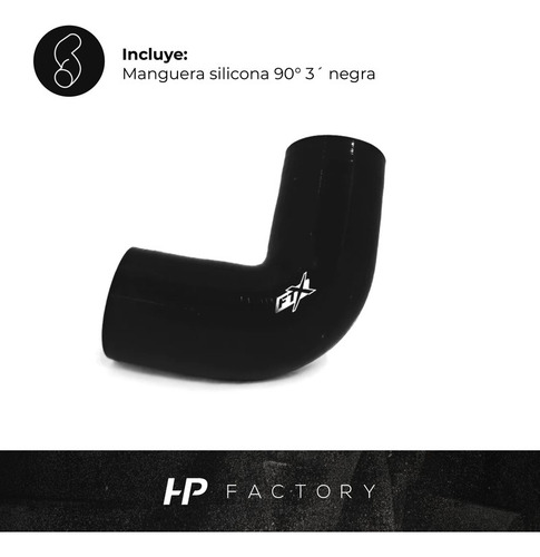 Imagen 3 de 11 de Manguera Silicona 90° 3´ Reforzada Negro Ftx Fueltech