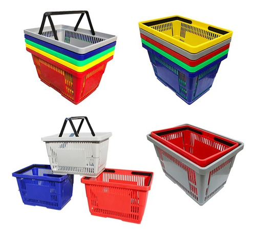 Canastilla Canasta Apilable De Mano Para Supermercado