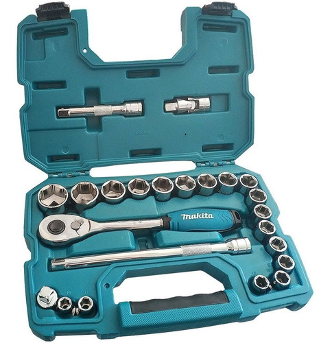 Juego Milimétrico 1/2 Dados Y Matraca 23 Pzas Makita B65589