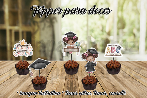 50 Topper Tags Para Doces Formatura Formandos 