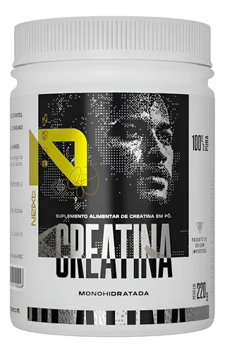 Creatina Monohidratada 100% Pura 220g Importada - Next10 Sem Sabor 220g