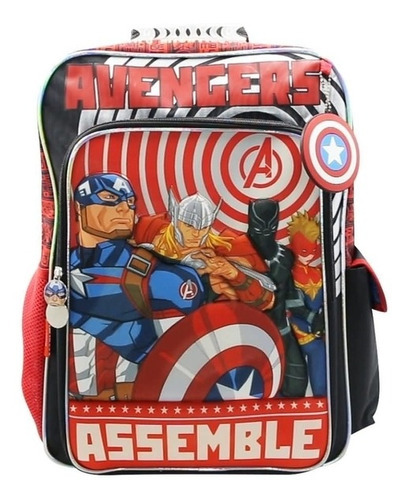 Mochila Avengers Assemble 18 Pulgadas Marvel Cresko Disney Color Rojo