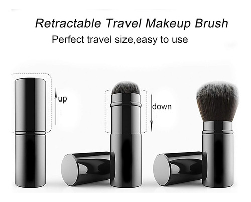 Brocha De Maquillaje Retráctil,brocha Viaje, Brocha Portátil