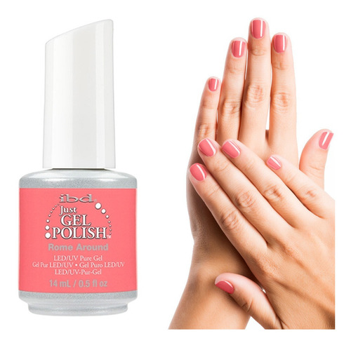 Gel Polish Ibd Profesional Uñas Rome Arround 14ml Color Rosa Chicle