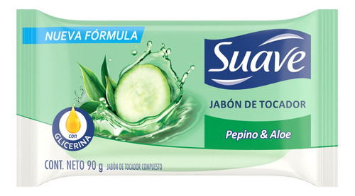 Jabón en barra Suave Pepino y Aloe 90 g