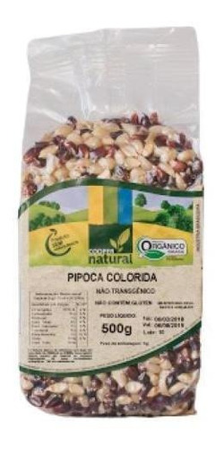 Milho De Pipoca Colorida Orgânico Coopernatural 500g