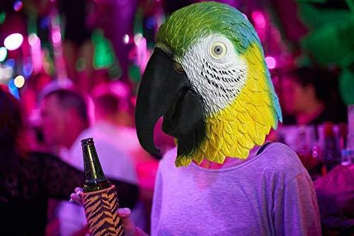 Imagen 6 de 7 de Máscara De Cabeza De Pájaro De Látex De Loro, Máscara De Cab
