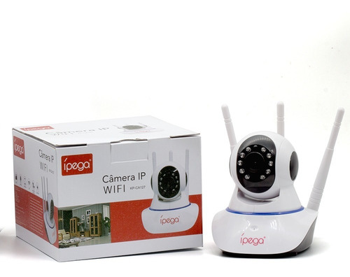 Imagem 1 de 8 de Kit 2 Câmera Segurança Ip 1080p Carecam Wifi Audio 3 Antenas